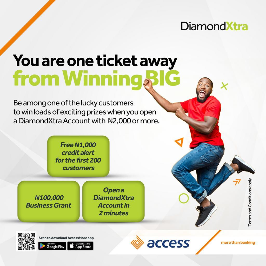 Access Bank to reward Customers with cash prizes in DiamondXtra Digital campaign