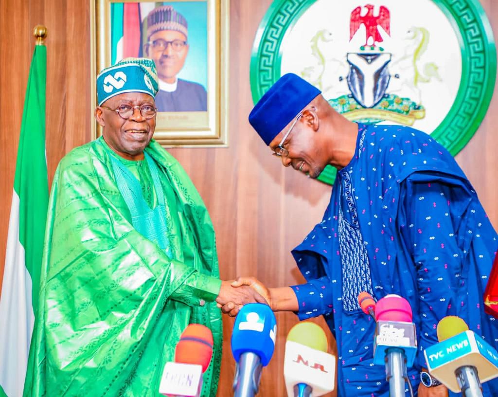 APC Presidential candidate, Asiwaju Bola Tinubu and Nasarawa State Governor, Abdullahi Sule. [Facebook | Yammani Yusuf]