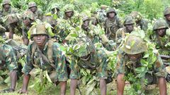 Nigerian military troops airstrike