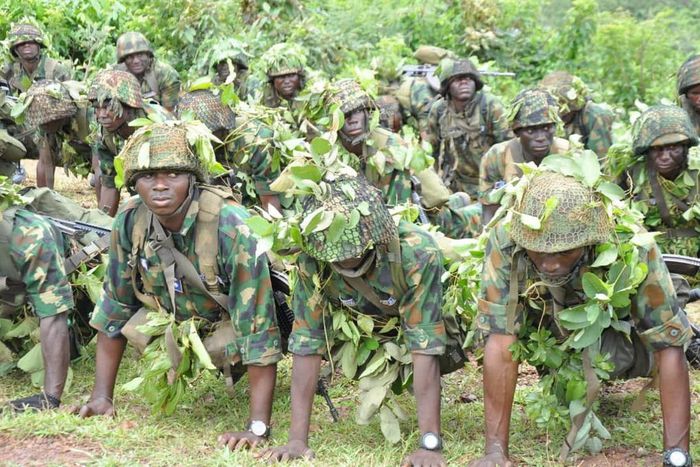 Nigerian military troops airstrike