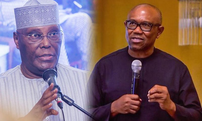 Alhaji Atiku Abubakar, the Presidential candidate of the PDP in the 2023 elections and Peter Obi of the Labour Party. [Premium Times]