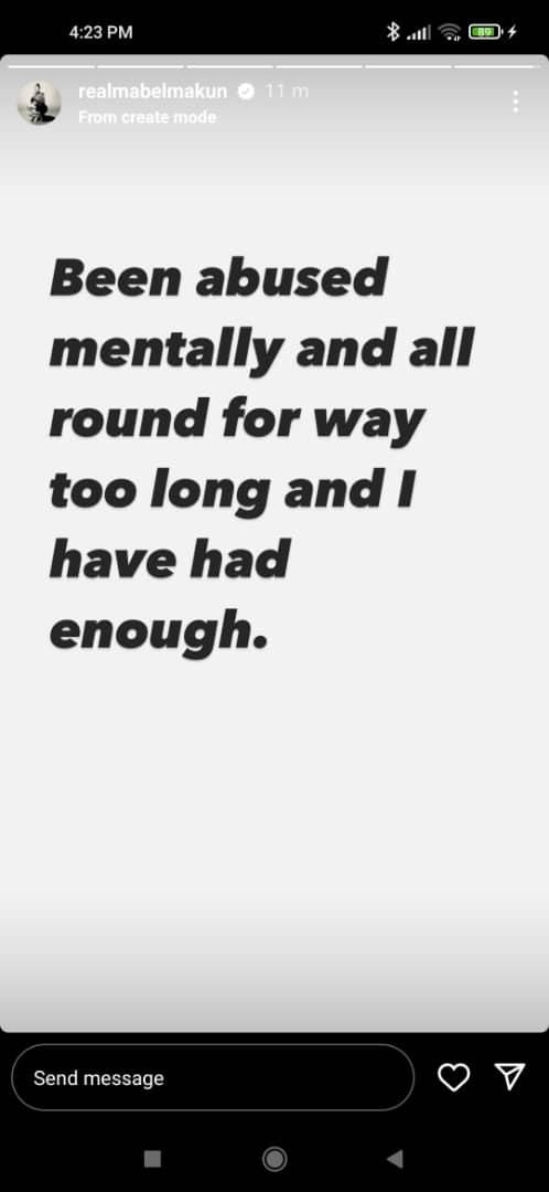 Mabel Makun's story post  [Instagram/realmabelmakun]