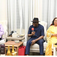 Governor Diri, Ex-President, Goodluck Jonathan and Dame Patience Jonathan [NAN]