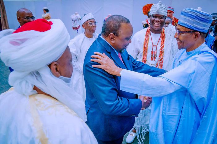President Muhammadu Buhari at the inauguration lecture. [Facebook:BuhariSallau]