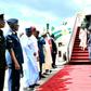 President Bola Tinubu landed at the Presidential Wing of the Nnamdi Azikiwe International Airport, Abuja in the evening of Monday, July 17, 2023. [Daily Trust]