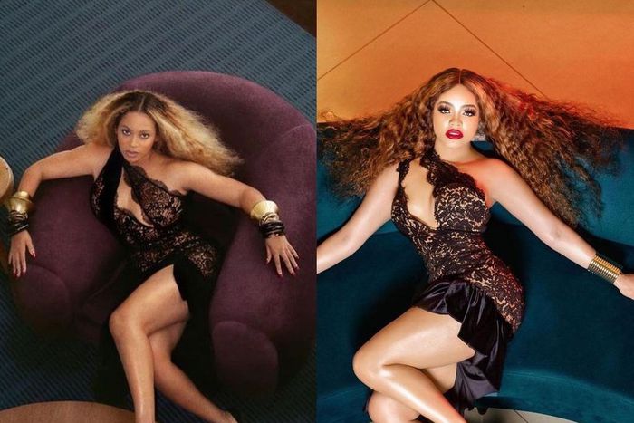 Nengi and Beyonce posing alike [instagram]