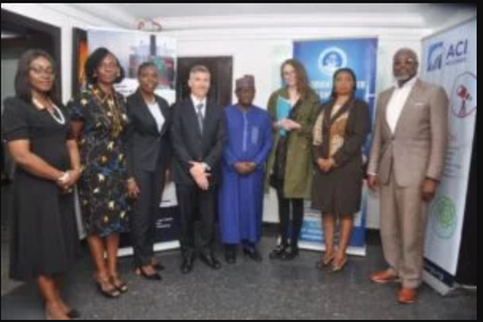 L-R: The Director General, NCS, Mrs Vivian Chimezie-Azubuike; member of NCS Governing Council, Ms Ifeoma Nwagbogu; member NCS Governing Council, Jean-Chiazor Anishere (SAN); Maritime Advisor, U.S. Consulate, Lagos, Leut. Commander Patrick Moon; NCS Pre...