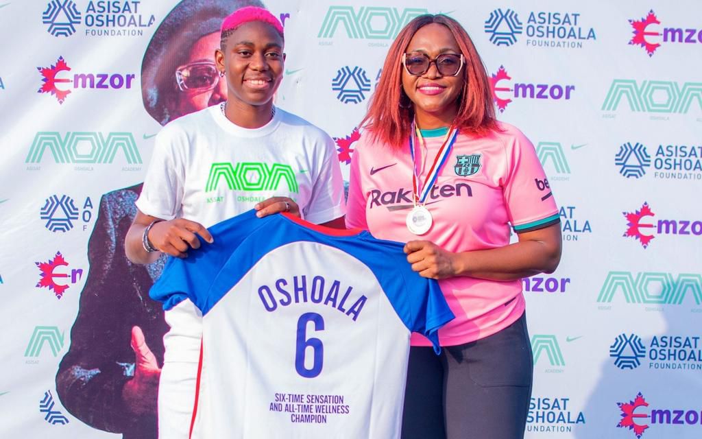 Emzor hosts Asisat Oshoala to grand homecoming, supports Football tournament for Girls