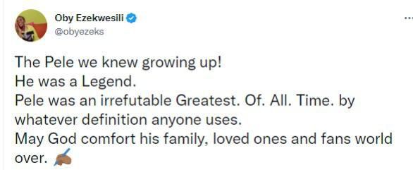 Social Media tributes to Pele