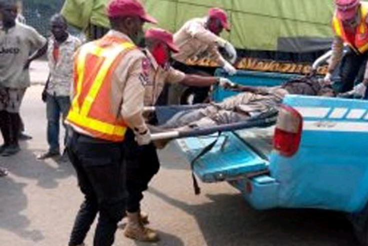 2 injured as bus rams into petroleum tanker in Kogi.