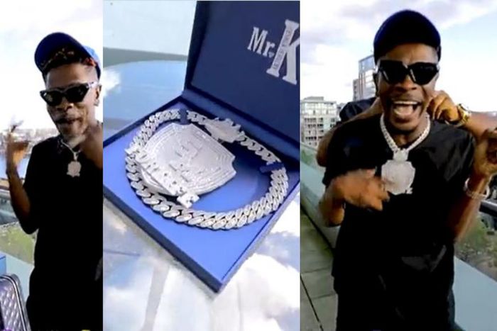 Shatta Wale gifted an ice chain worth half a million dollars for his birthday