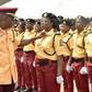 Gov. Babajide Sanwo-Olu of Lagos State adjusting the collar of one of the newly recruited officials of Lagos State Traffic Management Authority (LASTMA) during their passing out parade in Lagos on Wednesday (NAN)