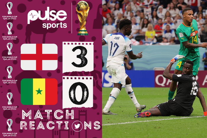 'Mendy is a criminal' - Reactions as Saka and Foden make Africa cry, England beat Senegal to set up France quarterfinal clash