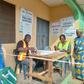INEC officials attending to voters at a polling unit during the 2023 general elections. [Twitter:@inecnigeria]