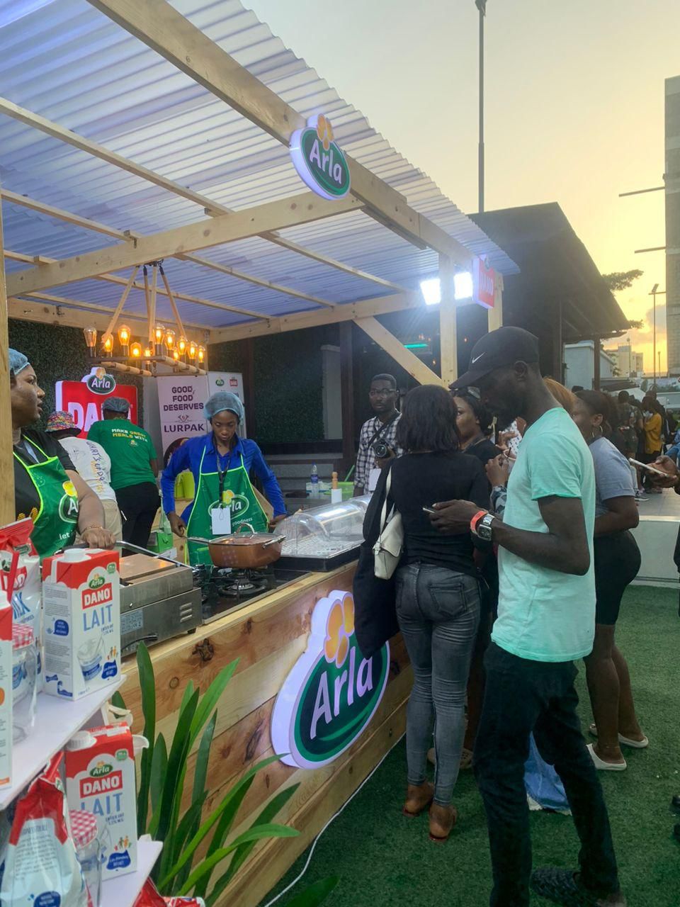 Free food was served at the event