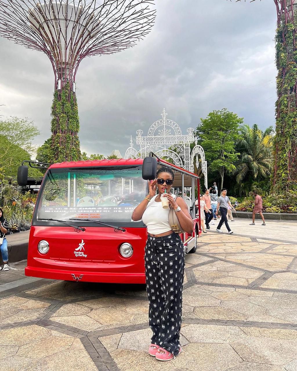 Angel Smith rocking platform slides [Instagram/angelsmith]