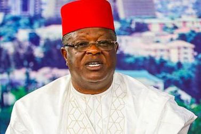 Gov David Umahi of Ebonyi State says his family conspired against him in the last presidential election. (Channels)