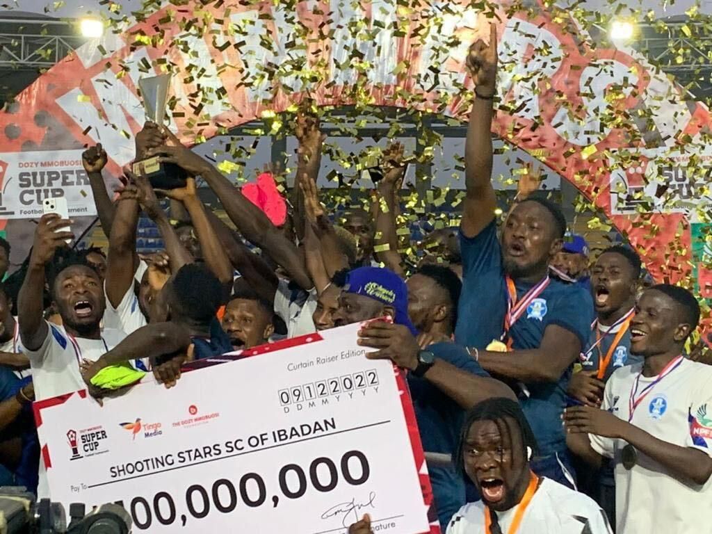 Shooting Stars celebrate their victory at the NPFL Pre-season tournament