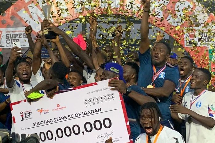 Shooting Stars celebrate their victory at the NPFL Pre-season tournament