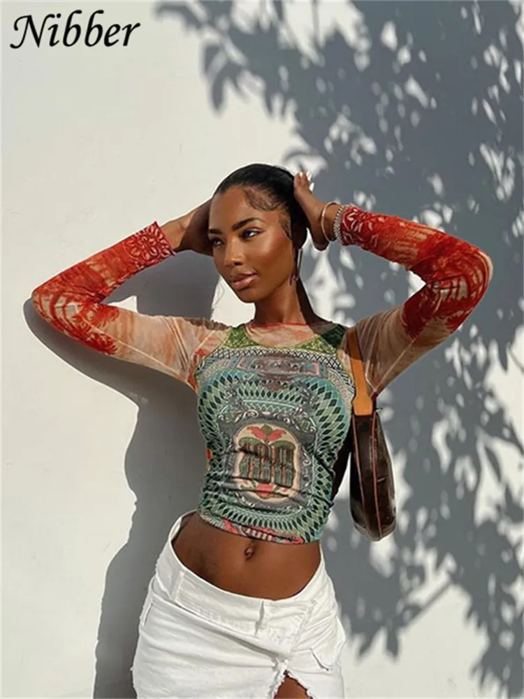 Nibber autumn print t shirt