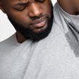 Person having excessive underarm sweating