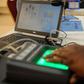 A voter's biometric being collected during an IEBC registration process (Twitter)