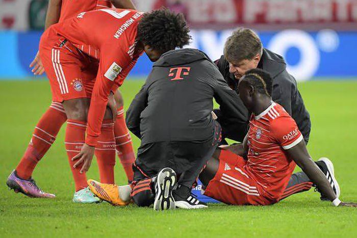 Sadio Mane attended to on the pitch on Tuesday night.