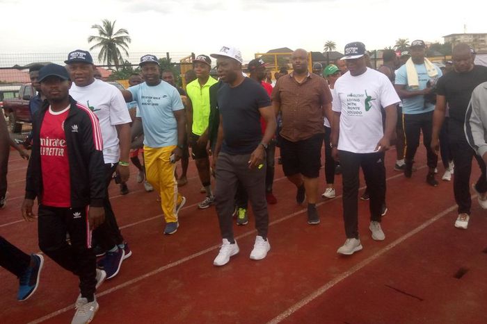 Soludo leads 1,000-man health walk in Awka. [NAN]