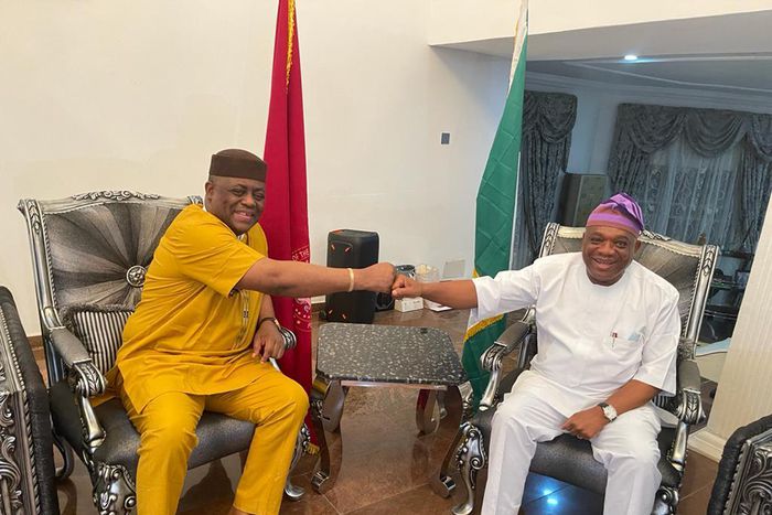 FFK and Kalu fist-bump