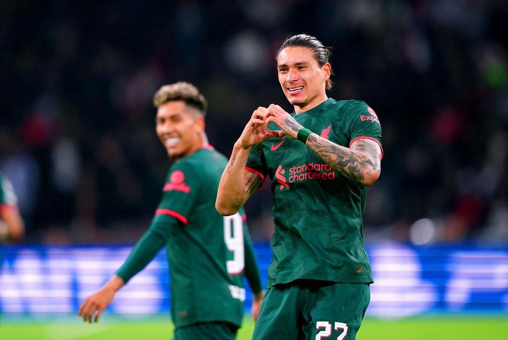 Darwin Nunez scored Liverpool's second goal against Ajax in the UCL