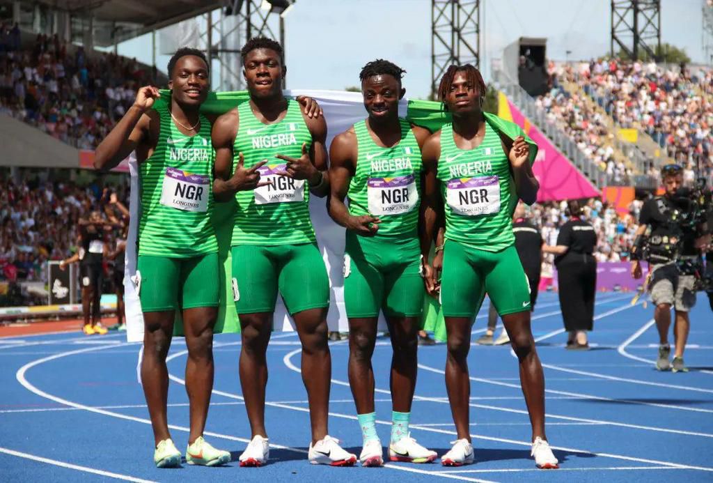 Team Nigeria men won Commonwealth 4x100m Bronze medal