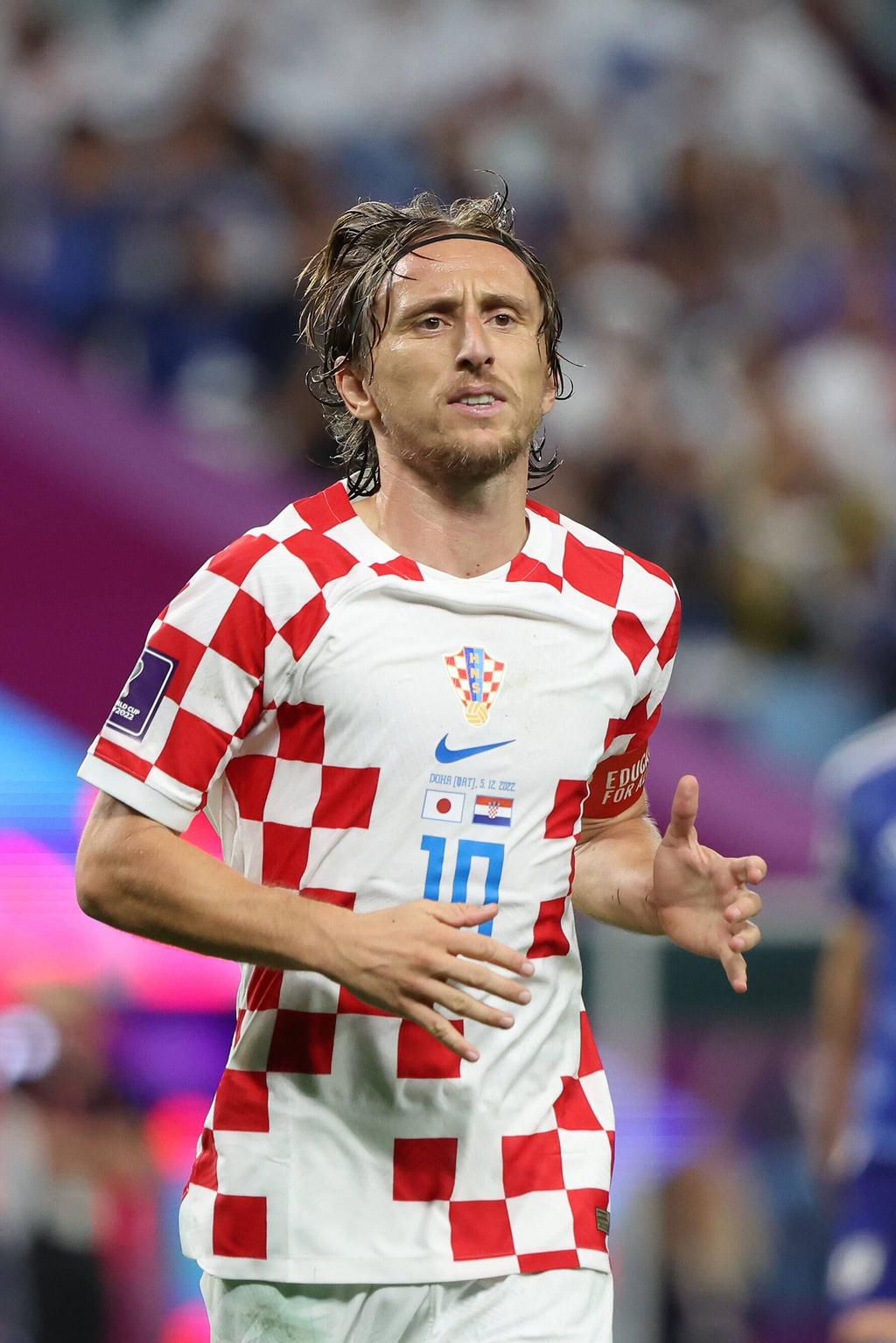 Luka Modric of Croatia during the FIFA World Cup Qatar 2022 Round of 16 match between Japan and Croatia at Al Janoub Stadium on December 5, 2022.