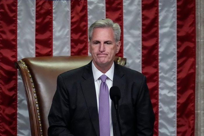 House Speaker Kevin McCarthy presiding over the chamber on May 11, 2023.Drew Angerer/Getty Images