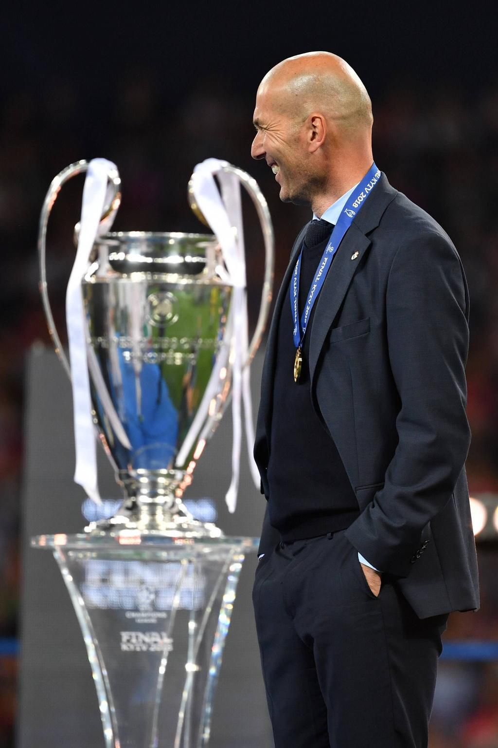 Zinedine Zidane won three UEFA Champions League titles in a row as manager of Real Madrid