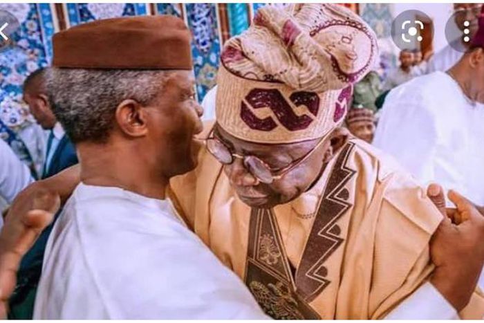 Former Vice President, Yemi Osinbajo and President Bola Tinubu. (Punch)
