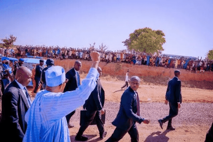 Adamawa agog as Buhari arrives Yola for political campaign