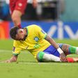 Neymar in pain after his injury. Agencia MexSport