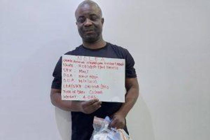 Suspected drug trafficker arrested by the NDLEA.