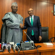 Chairman of the Independent National Electoral Commission, Mahmood Yakubu and Godwin Emefiele, the Governor of the Central Bank of Nigeria. (Leadership)