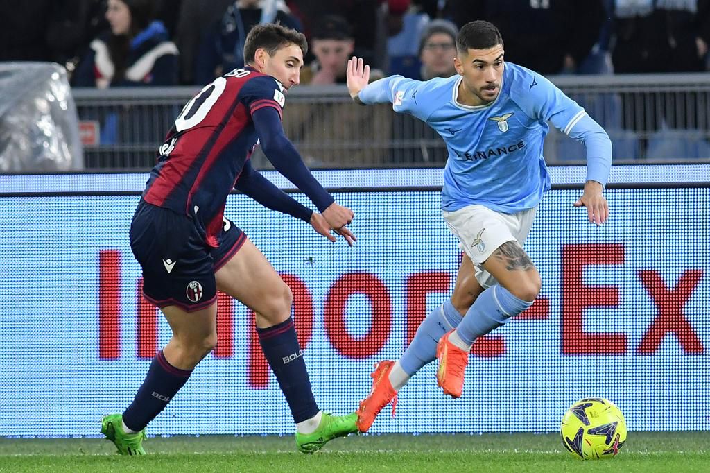 Mattia Zaccagni of Lazio in action