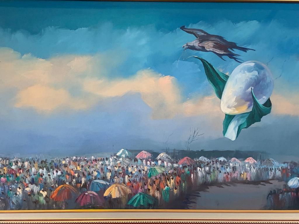 An MMA2 gallery artwork that delivers a socio-political comment about Nigeria. [Pulse]