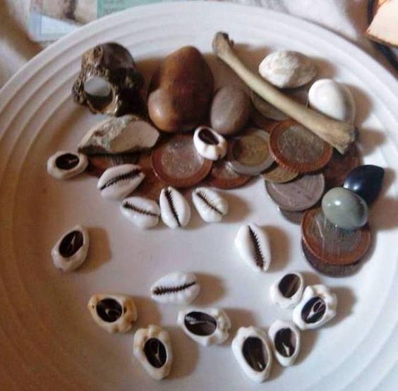 Cowries were used as a means of transaction.