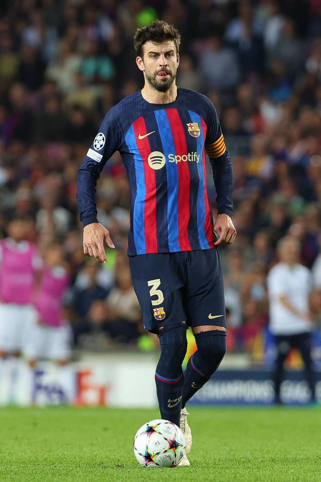 Gerard Pique of FC Barcelona, during the UEFA Champions League match between FC Barcelona and FC Internazionale Milan at Camp Nou in Barcelona, Spain on October 12, 2022.