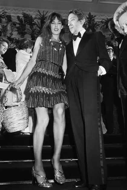 Jane Birkin and her husband as the Cannes Film Festival 1974 [journaldesfemmes]