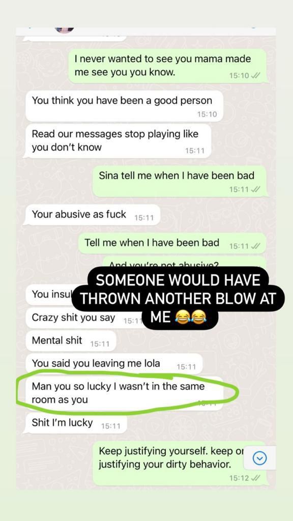 A screenshot shared by Heidi on her Instastory