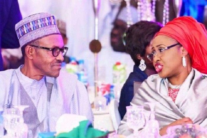 President Muhammadu Buhari and wife, Aisha