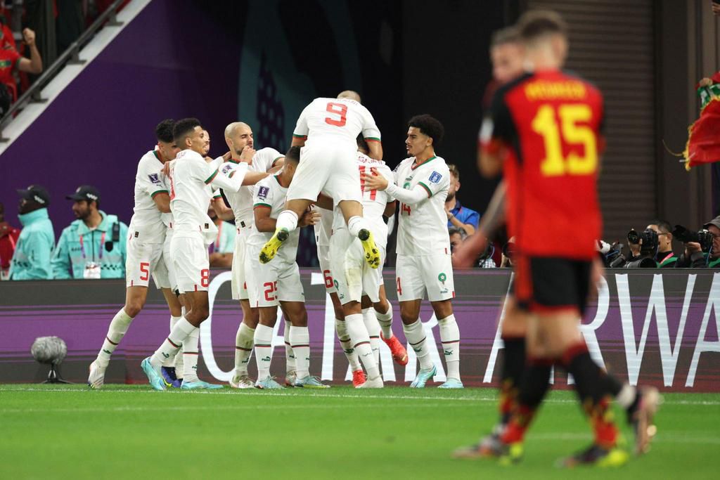 Morocco defeated Belgium 2-0 on Sunday at the FIFA World Cup
