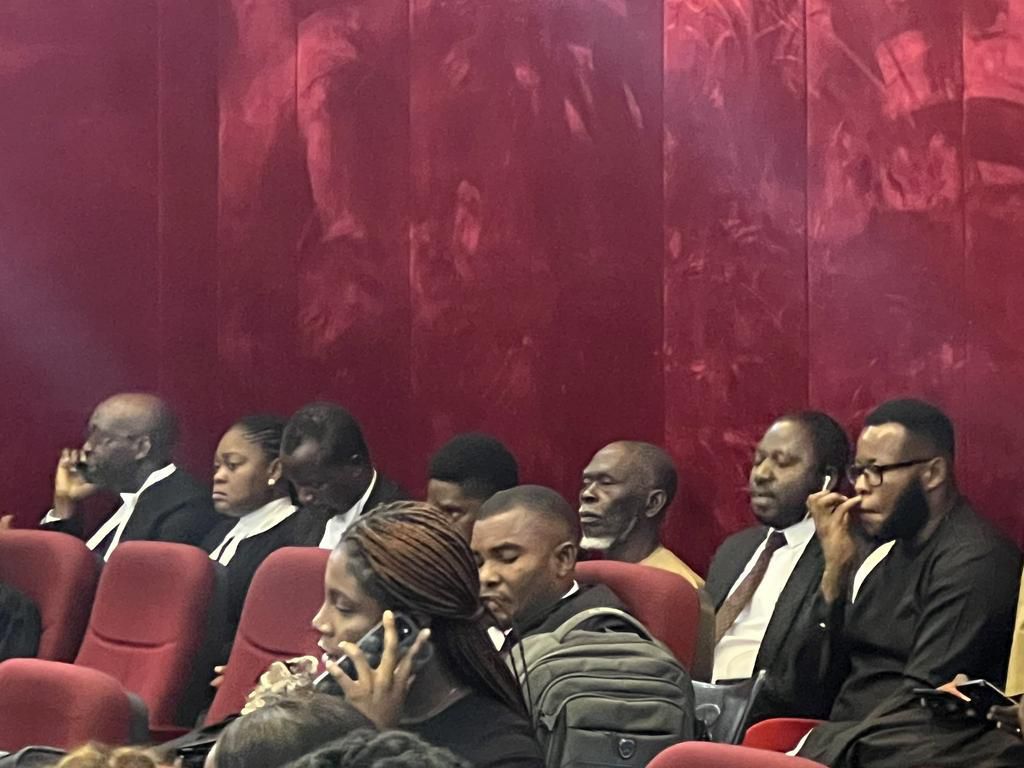 Lamidi Apapa and his leagal counsil observing the 2023 Presidential Election Petitions Tribunal on Friday, May 19, 2023