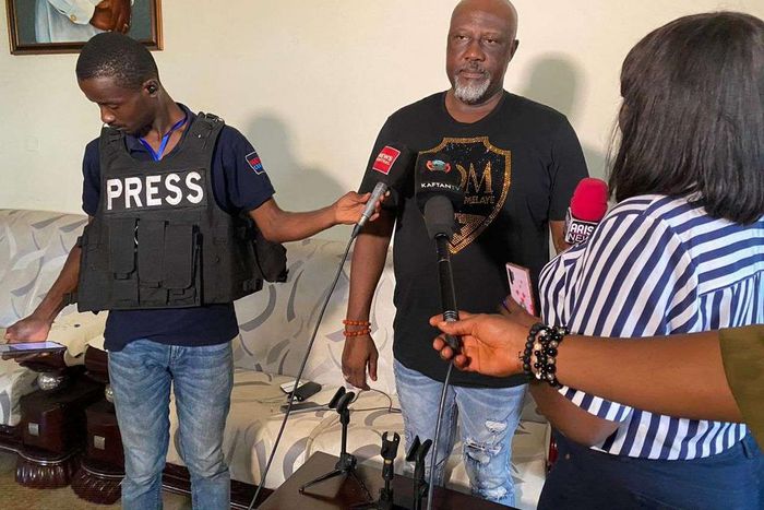 The candidate of the PDP in Kogi state, Senator Dino Melaye allegedly refused to show up at his polling unit to vote. [TheCable]