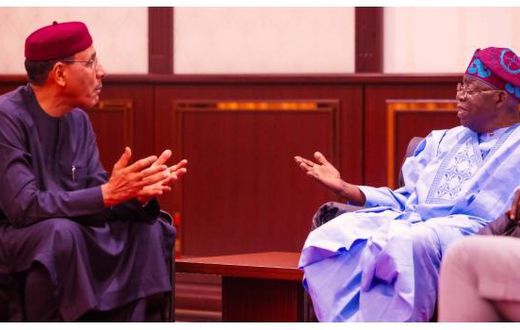 President Mohamed Bazoum of Niger visited President Bola Tinubu at the Presidential Villa, just last Tuesday, July 18, 2023